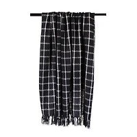 DII® Black Checked Plaid Throw