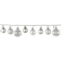 6ft. Silver & Gray Ornaments LED Garland String Lights by Ashland®