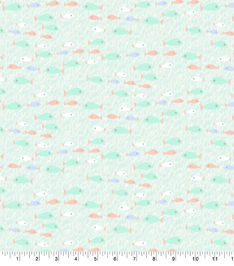 Springs Creative Mermaid Fun Fishy Cotton Fabric