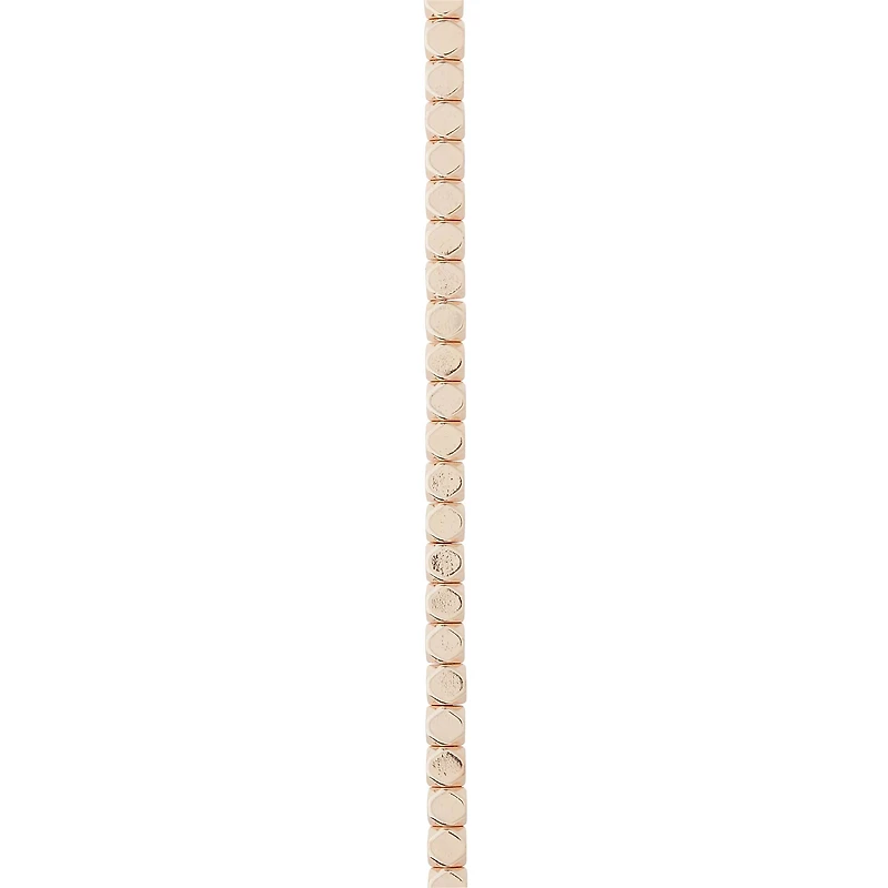 Rose Gold Hematite Cube Beads, 6mm by Bead Landing™