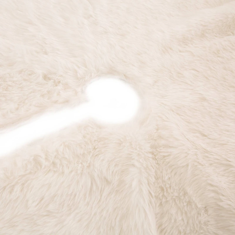 Glitzhome® 48" White Plush Christmas Tree Skirt
