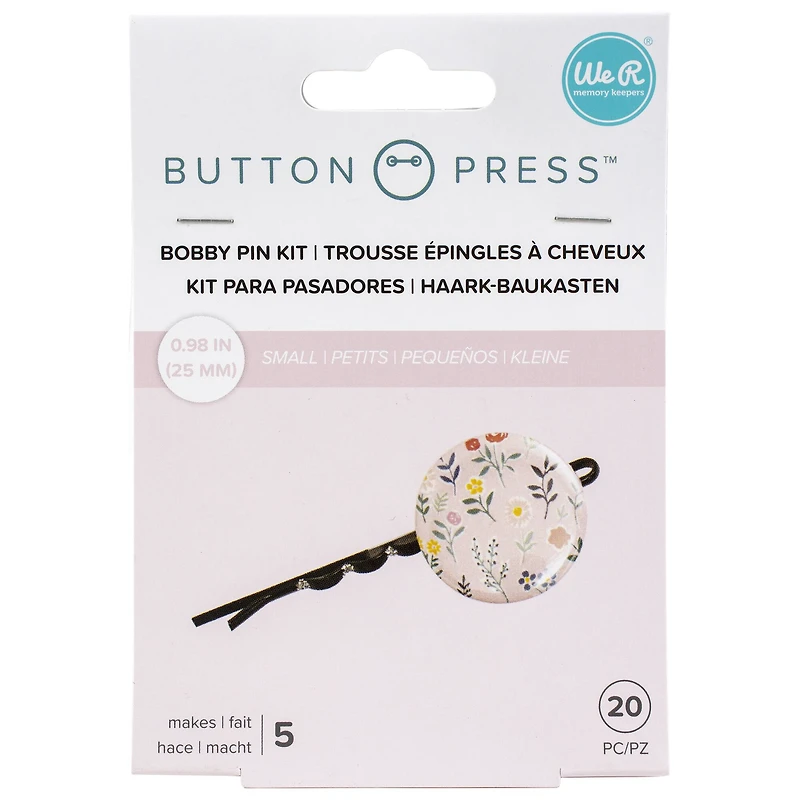 We R Memory Keepers® Button Press™ Bobby Pin Backers Kit, Makes 5