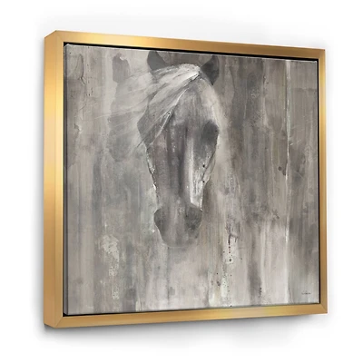 Designart - Farmhouse Horse - Modern Farmhouse Framed Canvas