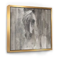 Designart - Farmhouse Horse - Modern Farmhouse Framed Canvas