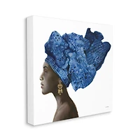 Stupell Industries Strong Female Portrait With Patterned Head Wrap Canvas Wall Art