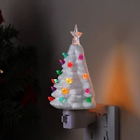 White Nostalgic Christmas Tree Nightlight, 2ct.