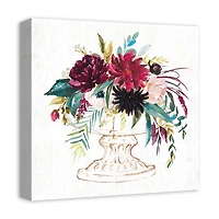 Jewel Toned Florals Canvas Wall Art