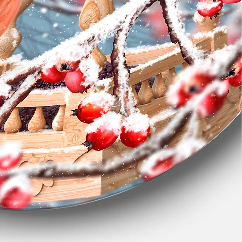 Designart - Two Tits Sit On A Snow-Covered Branch