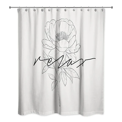 Relax Poppy 71" x 74" Shower Curtain