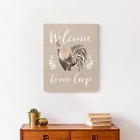 Welcome To Our Coop Canvas Wall Art