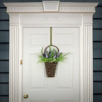 20" Spring Astilbe & Fern Wall Basket