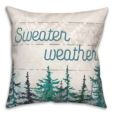 Sweater Weather Trees 18x18 Throw Pillow
