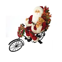 Santa's Workshop 19" Santa on Bike with LED Lights