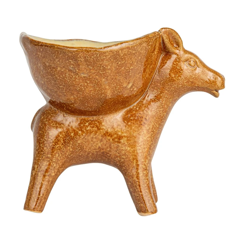 Hello Honey 6.5" Rustic Stoneware Donkey Bowl