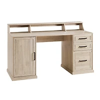Walker Edison 58" Birch 3 Drawer Computer Desk with Hutch
