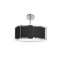 Hello Honey® 10" Metal Semi-Flush Mount Ceiling Light with Captured Linen Shade