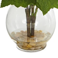 10" White Daisy Arrangement in Fluted Vase 