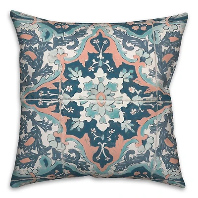 Mediterranean Tile 18" x 18" Throw Pillow