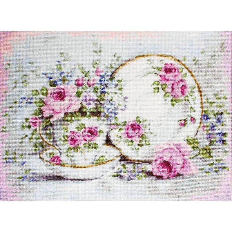 Luca-S Trio & Blooms Counted Cross Stitch Kit