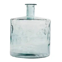 17" Clear Glass Farmhouse Vase