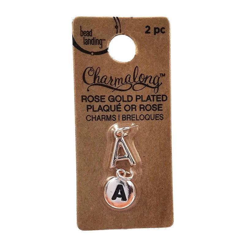 Charmalong™ Rose Gold Plated Letter Charm by Bead Landing™