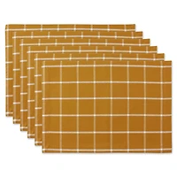 DII® Honey Gold Check Placemats, 6ct.