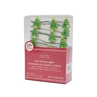 18ct. Warm White LED Christmas Tree String Lights on Green Wire by Ashland®