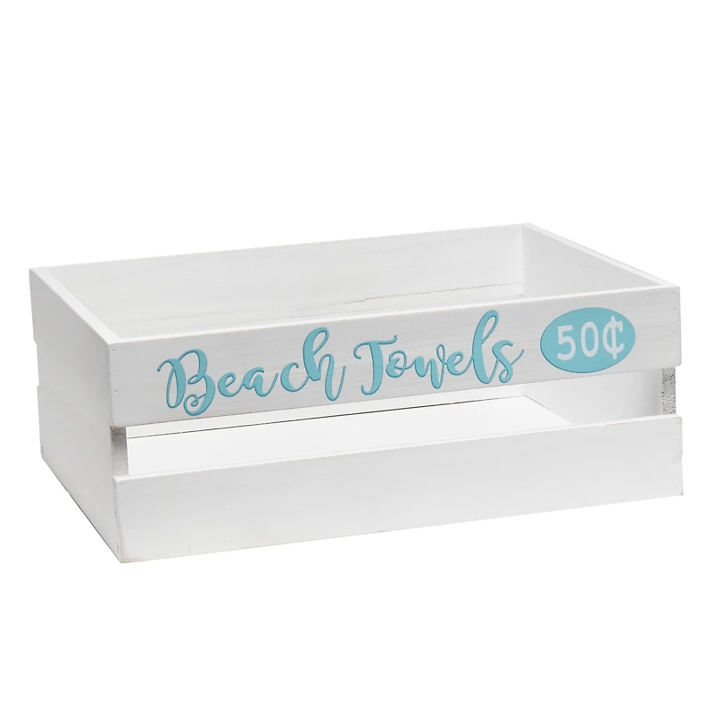 Elegant Designs White Wash Coastal Towel Holder