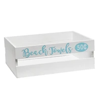 Elegant Designs White Wash Coastal Towel Holder