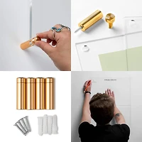 Wexel Art Double Panel Clear Acrylic Floating Wall Frame with Gold Hardware