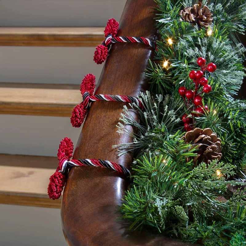 Haute Decor 16" Black, Red & White Decorative Twist Ties, 6ct.