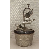 28" Gray Iron Farmhouse Fountain