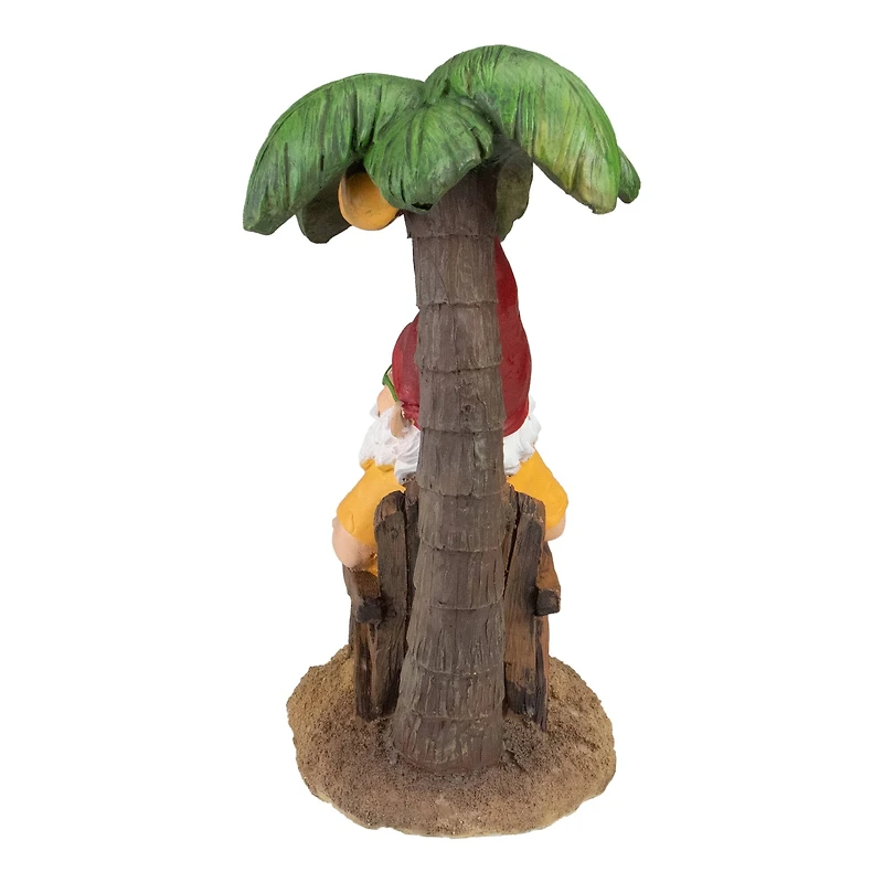 12.25" Tropical Gnome Outdoor Garden Statue
