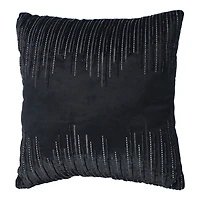 16" x 16" Black Velvet Throw Pillow by Ashland®