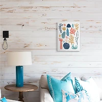 Stupell Industries Playful Sea Life Coral Red Yellow Blue Plants Canvas Wall Art