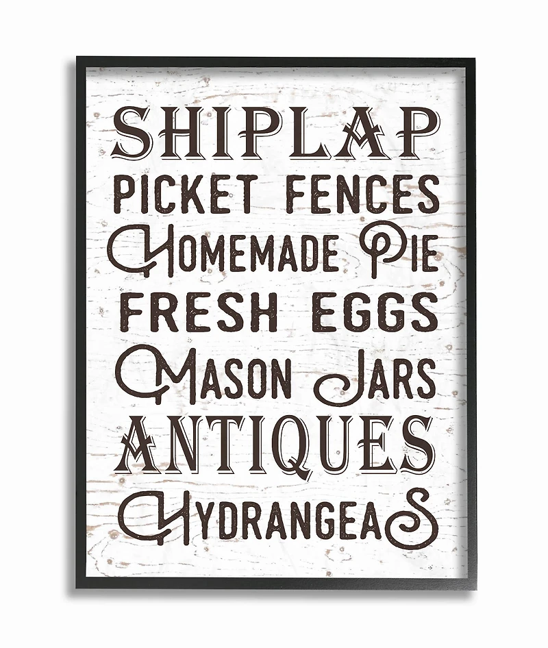 Stupell Industries The Best Rustic Things Farmhouse Wall Art in Frame