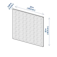 22" x 22" White Metal Pegboard by Simply Tidy®