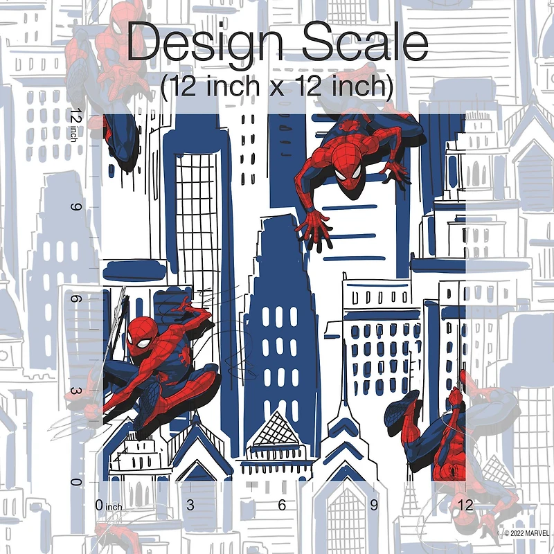 RoomMates Blue Spider-Man Cityscape Peel & Stick Wallpaper