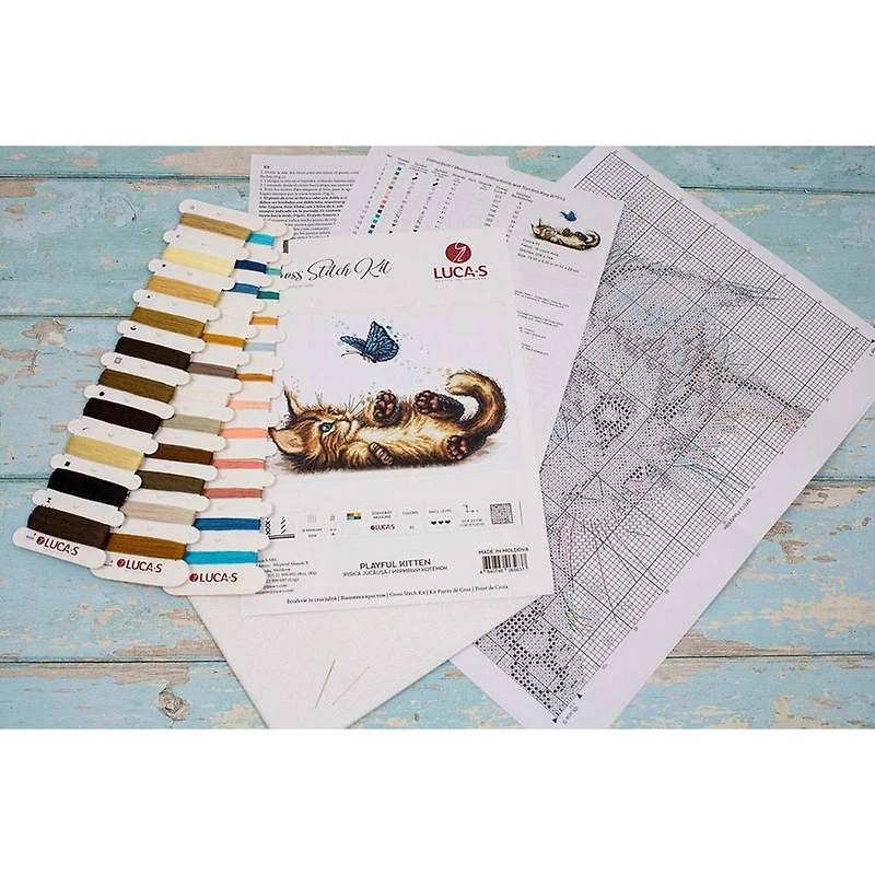 Luca-s Playful Kitten Counted Cross Stitch Kit