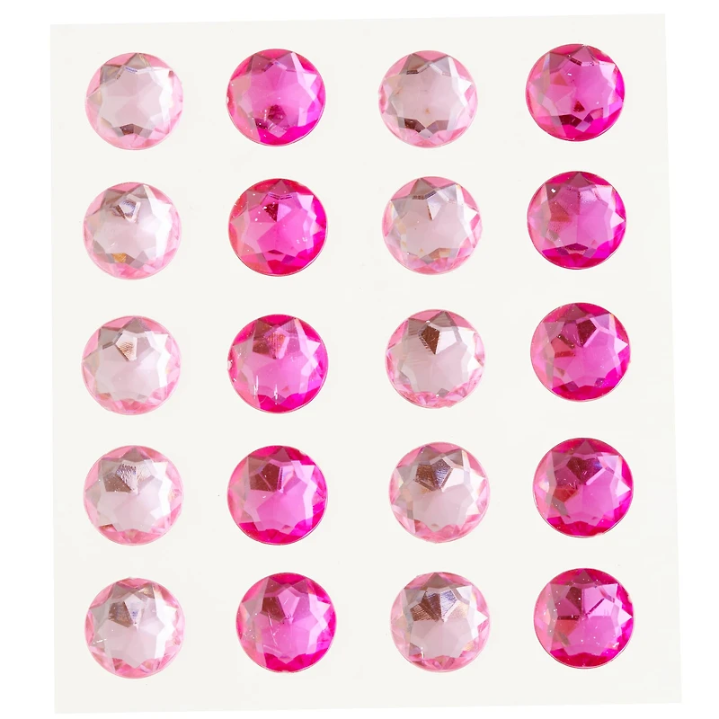 12 Packs: 20 ct. (240 total) Pink & Fuchsia Rhinestone Stickers by Recollections™