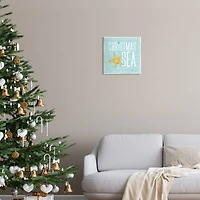 Stupell Industries Christmas By The Sea Turquoise Wall Plaque Art
