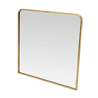 Hello Honey® Brass Finish Square Metal Framed Wall Mirror