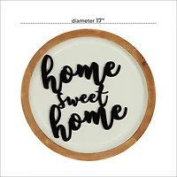 White Metal Farmhouse Wall Decor 17" x 17" x 2"