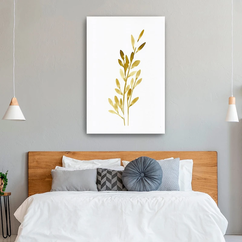 Pretty Golden Leaves Canvas Giclee