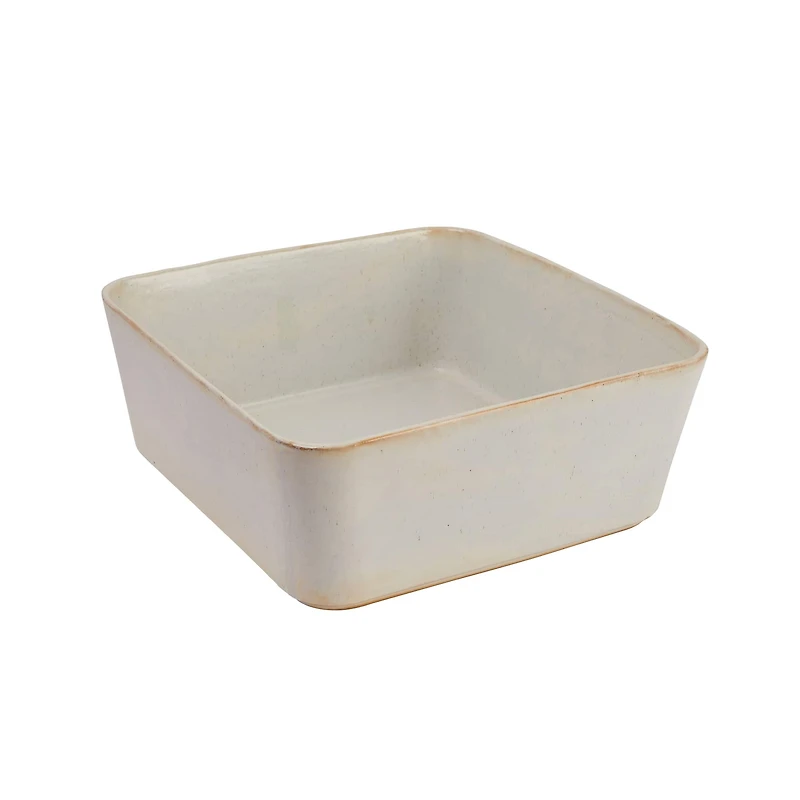 Hello Honey® 12" Ivory Reactive Glaze Rectangular Stoneware Planter