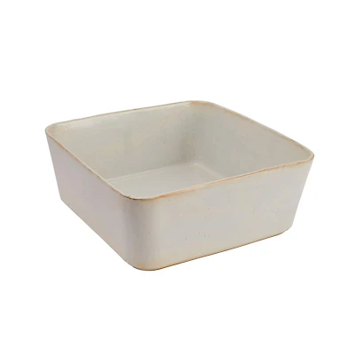 Hello Honey® 12" Ivory Reactive Glaze Rectangular Stoneware Planter