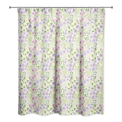 Whimsical Spring Floral Shower Curtain 71" x 74" Shower Curtain