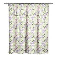 Whimsical Spring Floral Shower Curtain 71" x 74" Shower Curtain