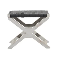 20" Black Wood Farmhouse Stool