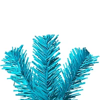 4ft. Pre-Lit Medium Turquoise Pine Artificial Christmas Tree, Clear Lights